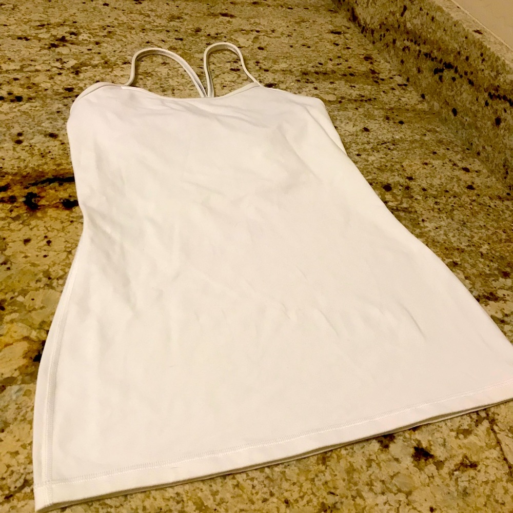 Lululemon size 6 white y tank top